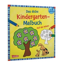 Das dicke Kindergarten-Malbuch: Auf der Wiese