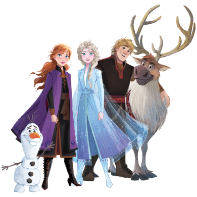 Anna, Elsa, Kristoff, Olaf und Sven aus der Eiskönigin